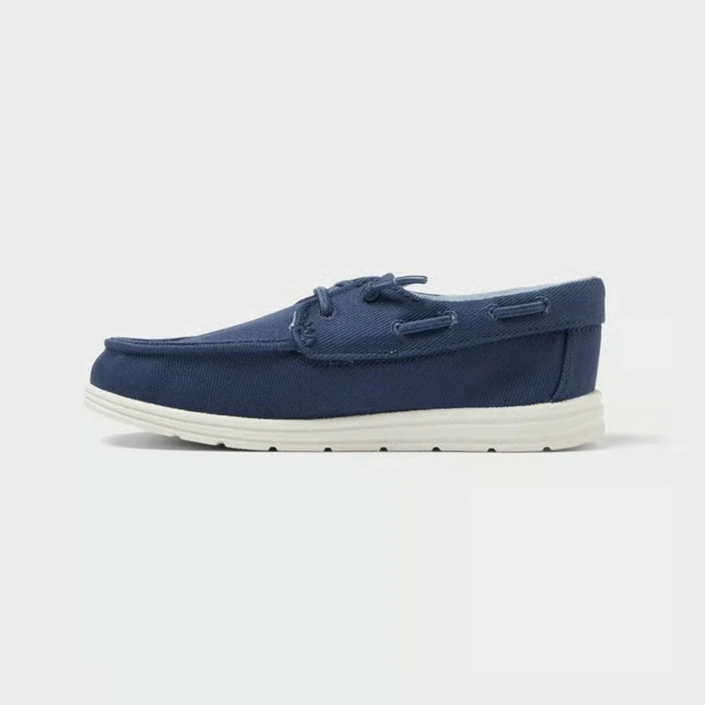 Cat & Jack Kids' Boyd Boat Sneakers Navy Blue Size 2